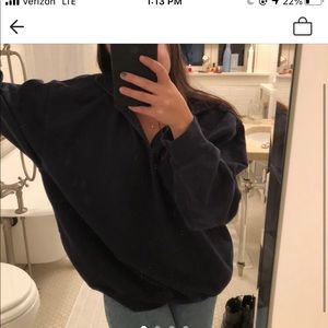 Oversized polo top navy blue from brandy